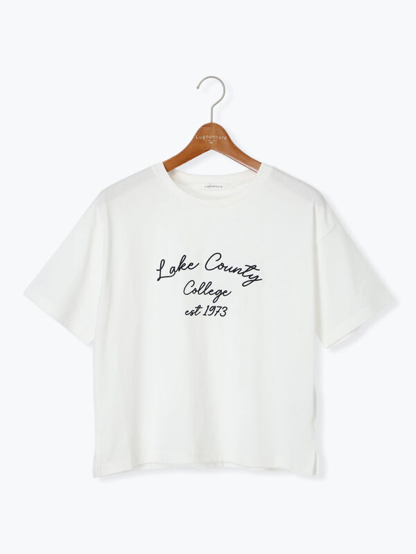 即*送様 ルグランブルー 刺繍入りホワイトTシャツ ANGEL BLUE】別注 エンジェルブルー グラフィック刺繍 オーバー