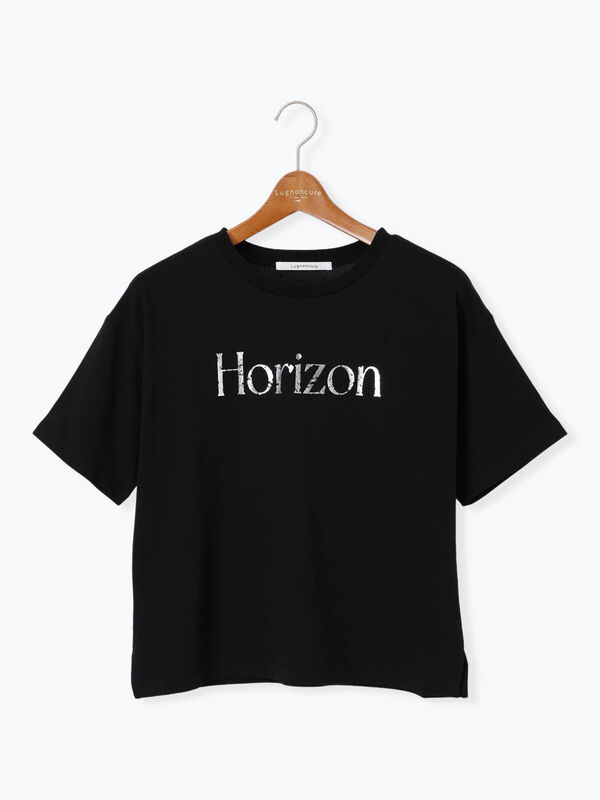 【接触冷感】箔プリントロゴTシャツ（ブラック）｜Lugnoncure（ルノンキュール）通販