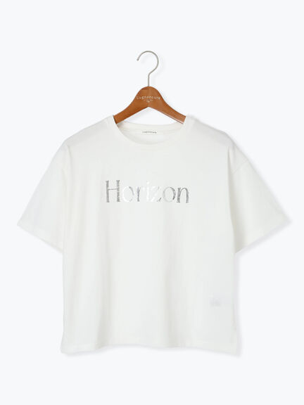 【接触冷感】箔プリントロゴTシャツ（オフホワイト/グレー/ブラック）｜Lugnoncure（ルノンキュール）通販