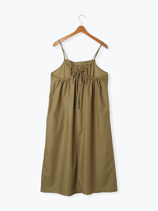 セール】 ギャザーキャミソールワンピース（ブラック/ブラウン