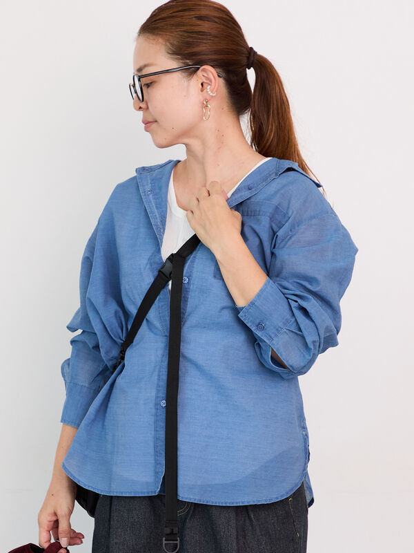 インディゴシアーシャツ《2025autumn catalog item》（ブルー/ネイビー）｜Lugnoncure（ルノンキュール）通販