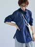 インディゴシアーシャツ《2025autumn catalog item》（ネイビー）｜Lugnoncure（ルノンキュール）通販