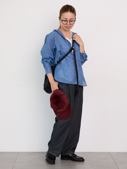 インディゴシアーシャツ《2025autumn catalog item》（ブルー/ネイビー）｜Lugnoncure（ルノンキュール）通販