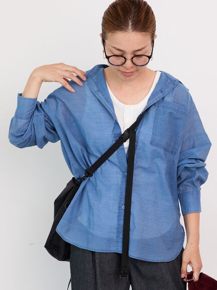 インディゴシアーシャツ《2025autumn catalog item》（ブルー/ネイビー）｜Lugnoncure（ルノンキュール）通販