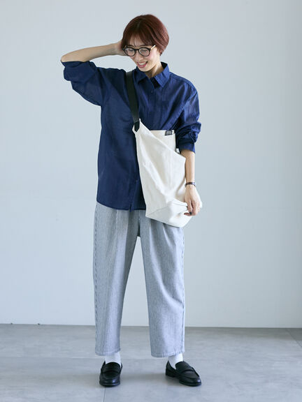 インディゴシアーシャツ《2025autumn catalog item》（ブルー/ネイビー）｜Lugnoncure（ルノンキュール）通販