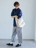 インディゴシアーシャツ《2025autumn catalog item》（ブルー/ネイビー）｜Lugnoncure（ルノンキュール）通販