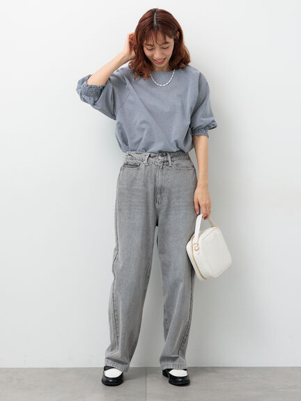 アソート袖口シャーリングブラウス（オフホワイト/チャコールグレー/ベージュ/ブラウン/ブルー）｜Lugnoncure（ルノンキュール）通販