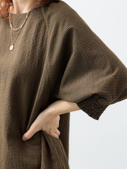 アソート袖口シャーリングブラウス（オフホワイト/チャコールグレー/ベージュ/ブラウン/ブルー）｜Lugnoncure（ルノンキュール）通販