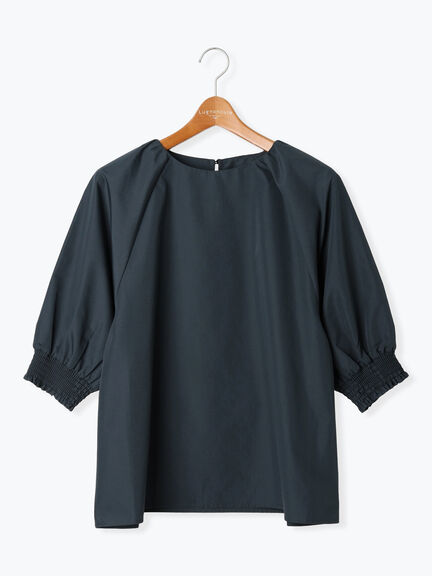 アソート袖口シャーリングブラウス（オフホワイト/チャコールグレー/ベージュ/ブラウン/ブルー）｜Lugnoncure（ルノンキュール）通販