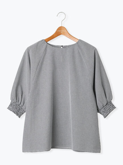 アソート袖口シャーリングブラウス（オフホワイト/チャコールグレー/ベージュ/ブラウン/ブルー）｜Lugnoncure（ルノンキュール）通販