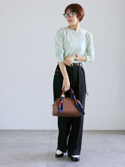 長袖シアートップス《2025autumn catalog item》（オフホワイト/ブラック/ピンク/ブルー）｜Lugnoncure（ルノンキュール）通販