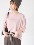 ピグメントグリッターロゴ7分袖Tシャツ(ピンク)|Lugnoncure(ルノンキュール)通販