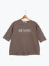 ピグメントグリッターロゴ7分袖Tシャツ(チャコールグレー/ピンク/ブラウン)|Lugnoncure(ルノンキュール)通販