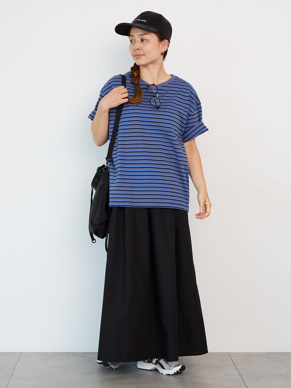 MARNI ネイビー ×ベージュ ボーダー Tシャツ MARNI ネイビー ×ベージュ ボーダー Tシャツ