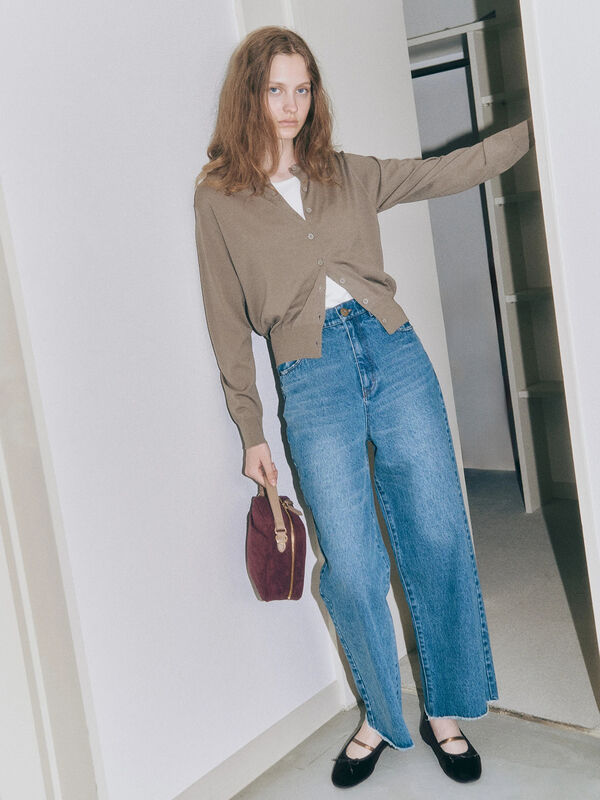 ★美品★カットオフデニムパンツ セール】 カットオフストレートデニムパンツ《2025autumn catalog item