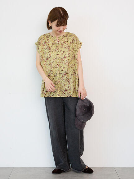カットオフストレートデニムパンツ《2025autumn catalog item》（ブラック/サックスブルー/ブルー）｜Lugnoncure（ルノンキュール）通販