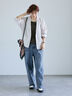 カットオフストレートデニムパンツ《2025autumn catalog item》（ブラック/サックスブルー/ブルー）｜Lugnoncure（ルノンキュール）通販