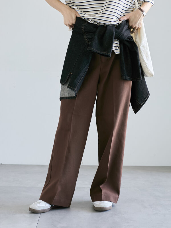 ストレートチノパンツ《2025autumn catalog item》（ブラウン）｜Lugnoncure（ルノンキュール）通販