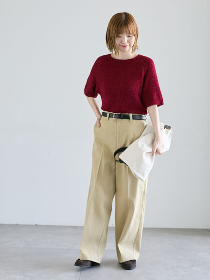 ストレートチノパンツ《2025autumn catalog item》（ブラック/ベージュ/ブラウン）｜Lugnoncure（ルノンキュール）通販