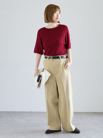 ストレートチノパンツ《2025autumn catalog item》（ブラック/ベージュ/ブラウン）｜Lugnoncure（ルノンキュール）通販