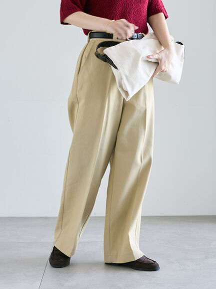 ストレートチノパンツ《2025autumn catalog item》（ブラック/ベージュ/ブラウン）｜Lugnoncure（ルノンキュール）通販