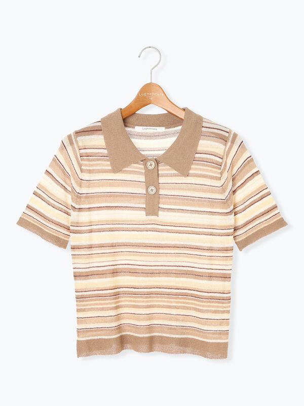 セール】 マルチボーダーポロニット《2025autumn catalog item