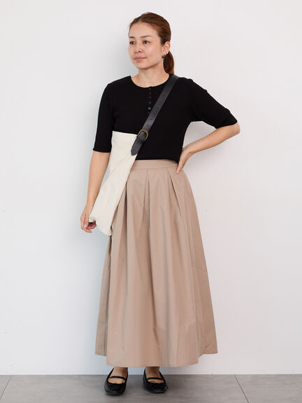 ヘンリーネックプルオーバーニット《2025autumn catalog item》（ブラック/ブラウン）｜Lugnoncure（ルノンキュール）通販