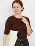 ヘンリーネックプルオーバーニット《2025autumn catalog item》（ブラック/ブラウン）｜Lugnoncure（ルノンキュール）通販