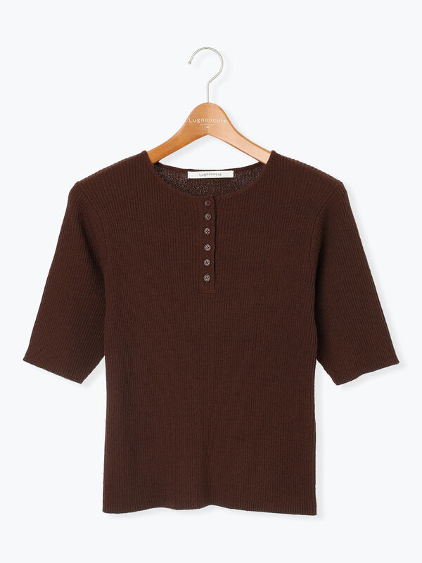 セール】 ヘンリーネックプルオーバーニット《2025autumn catalog item