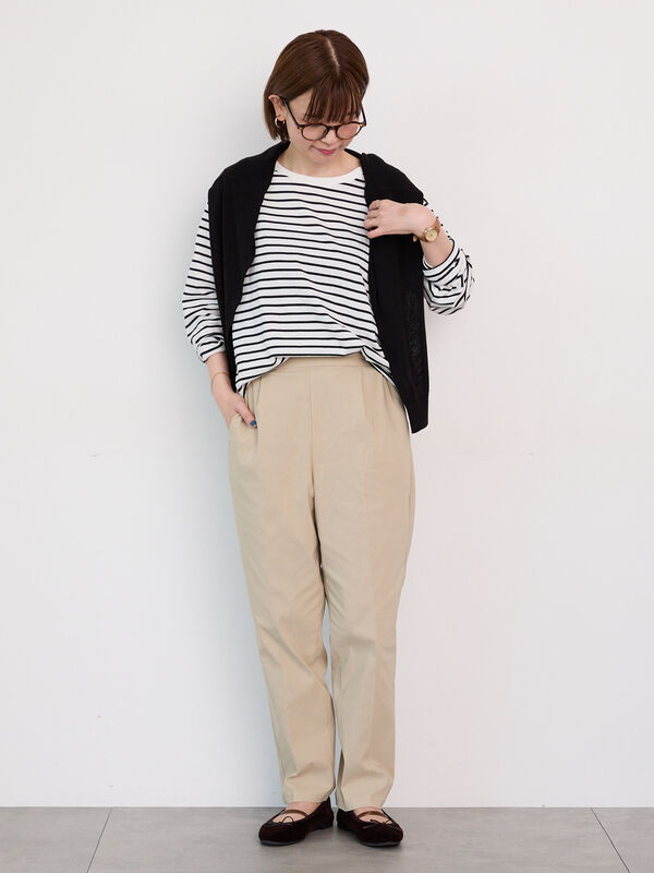 セール】 ストレッチテーパードパンツ（グレー/ブラック/ベージュ