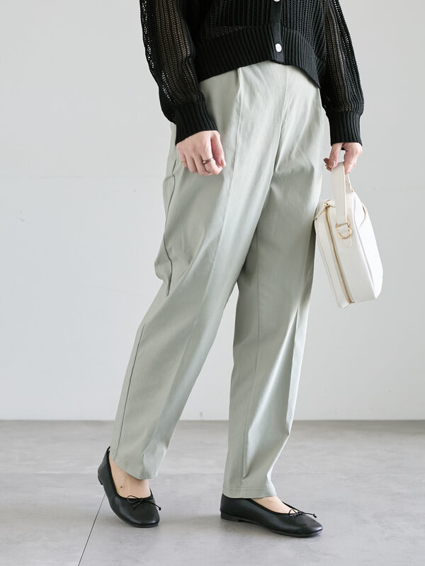 セール】 ストレッチテーパードパンツ（グレー/ブラック/ベージュ