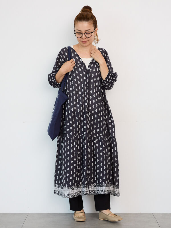 INDIA made】無地/柄アソート前開きワンピース