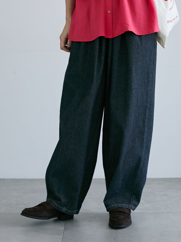 セール】 アソートコクーンイージーパンツ（オフホワイト/ブラック