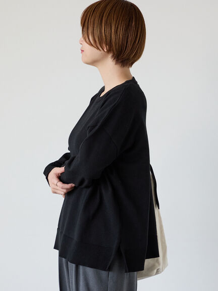 無地/柄アソートクルーネックニット（オフホワイト/グレー/チャコールグレー/パープル）｜Lugnoncure（ルノンキュール）通販