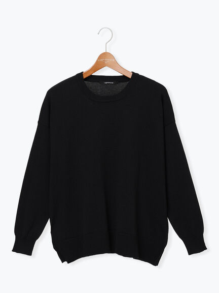 無地/柄アソートクルーネックニット（オフホワイト/グレー/チャコールグレー/パープル）｜Lugnoncure（ルノンキュール）通販