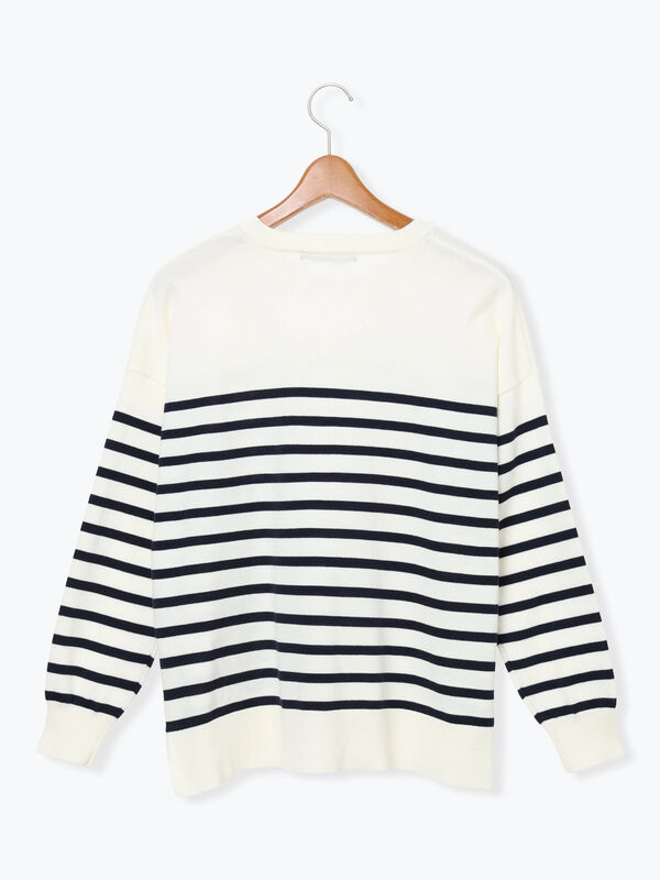 ¨̮ non_さま　専用 無地/柄アソートクルーネックニット（オフホワイト/グレー