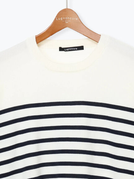 無地/柄アソートクルーネックニット（オフホワイト/グレー/チャコールグレー/パープル）｜Lugnoncure（ルノンキュール）通販