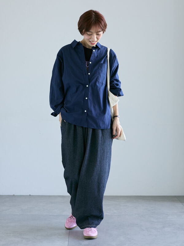 セール】 無地/柄アソートレギュラーオーバーシャツ（オフホワイト