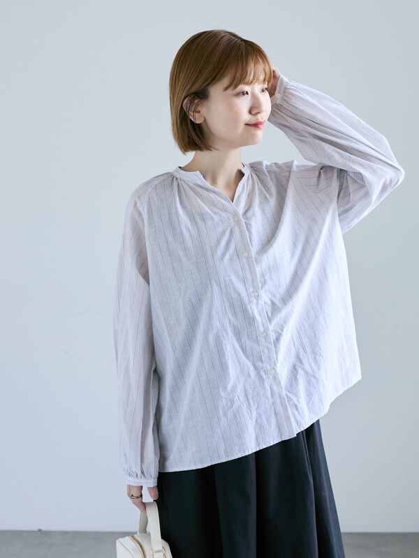 セール】 アソートスキッパーブラウス（オフホワイト