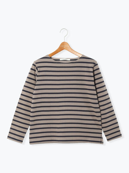 ボーダー長袖カットソー（オフホワイト/モカ/ネイビー/パープル）｜Lugnoncure（ルノンキュール）通販