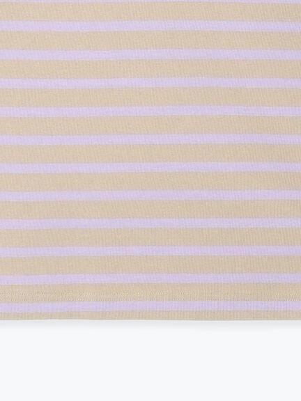 ボーダー長袖カットソー（オフホワイト/モカ/ネイビー/パープル）｜Lugnoncure（ルノンキュール）通販