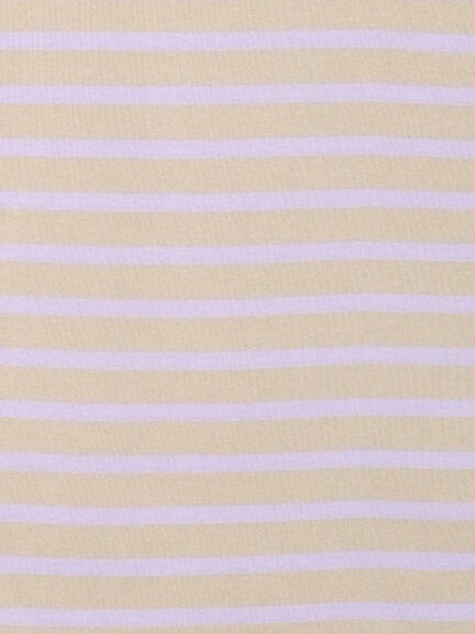 ボーダー長袖カットソー（オフホワイト/モカ/ネイビー/パープル）｜Lugnoncure（ルノンキュール）通販