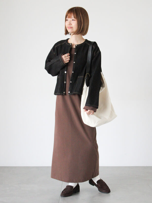 セール】 ノーカラーデニムジャケット《2025autumn catalog item