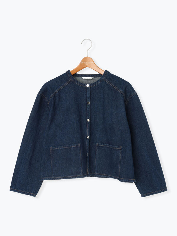 ノーカラーデニムジャケット《2025autumn catalog item
