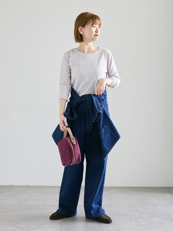 セール】 センタープレスストレートデニムパンツ《2025autumn catalog