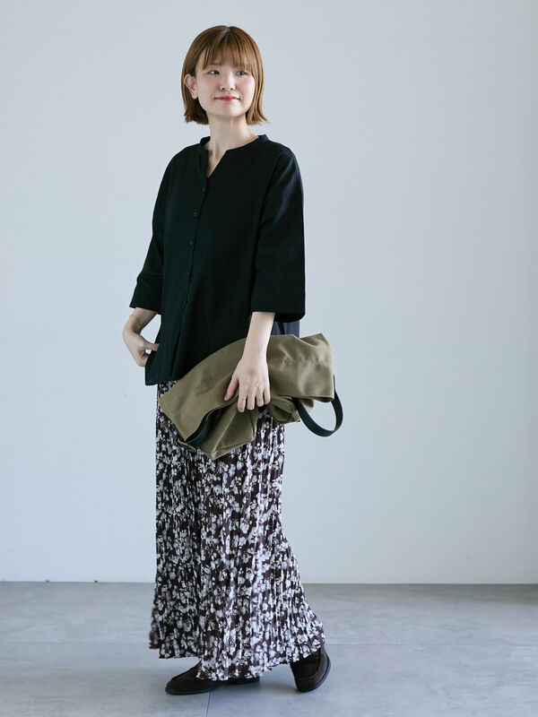 ☺︎happy smile☺︎ 様　COUDRE ギャザースカート　黒　CD127 ギャザースカート CD127 COUDRE｜MIKIRI STORE