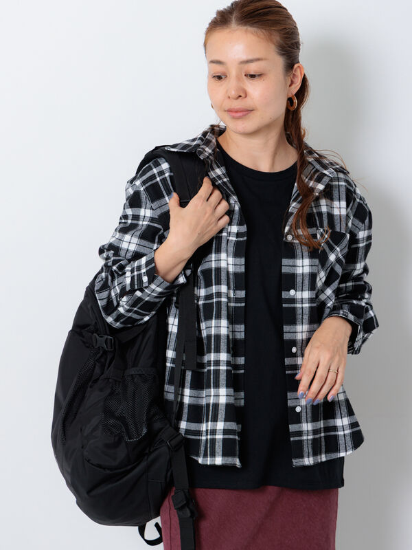 【るんるん♡】イオーヌソープ×6 柄アソートネルチェックオーバーシャツ（オフホワイト/ブラック