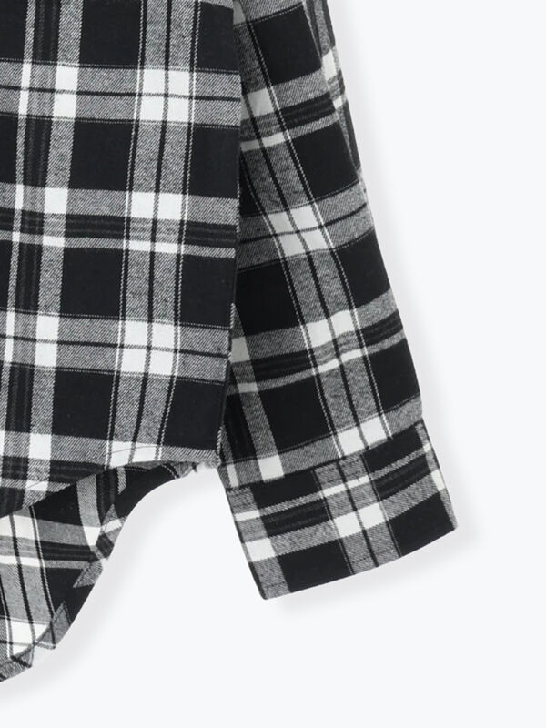 【るんるん♡】イオーヌソープ×6 柄アソートネルチェックオーバーシャツ（オフホワイト/ブラック