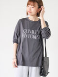プリントアソートロングTシャツ(チャコールグレー)|Lugnoncure(ルノンキュール)通販