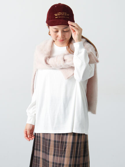 無地/ボーダー天竺長袖カットソー（オフホワイト/ホワイト/チャコールグレー/ベージュ）｜Lugnoncure（ルノンキュール）通販